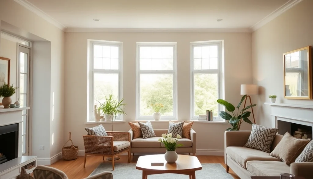 Discover beautiful new windows from window companies Manchester enhancing this bright living space.