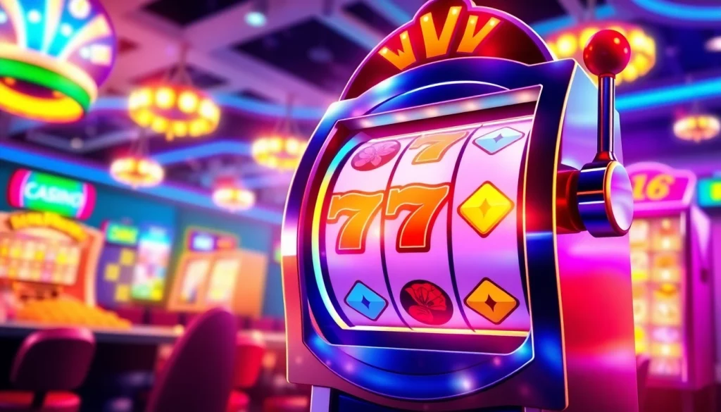 Play exciting slot online games featuring spinning reels and colorful symbols.