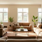 Buy Section 8 housing - Cozy living room showcasing a modern Section 8 rental property with inviting decor.