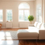 Cleaning company in jacksonville makes a stunning living room shine with cleanliness and warmth.