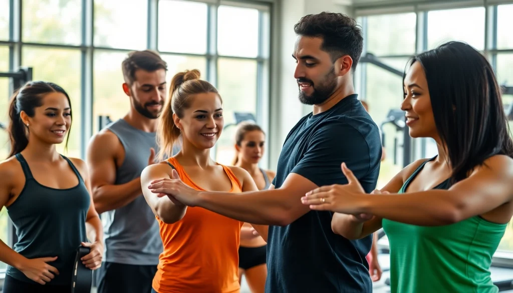 Engaged clients in a Semi Personal Training session in Jersey City with a focused trainer.