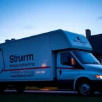 Efficient Umzug Erlangen by Sturm Relocations, showcasing a branded moving truck ready for a successful relocation.