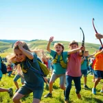 Exciting children participating in a wildfire event Perth, filled with adventure and laughter.