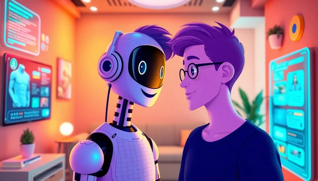 Engaging chat with character ai sex featuring animated character interaction and vibrant colors.