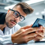 Servizio di riparazione cellulari a Torino con un tecnico esperto al lavoro