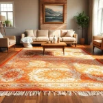 Transform your space with Boujaad vintage rugs, showcasing unique patterns and warm, earthy tones.