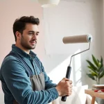 Drywall painting contractors near me showcasing professional work in a stylish living space.
