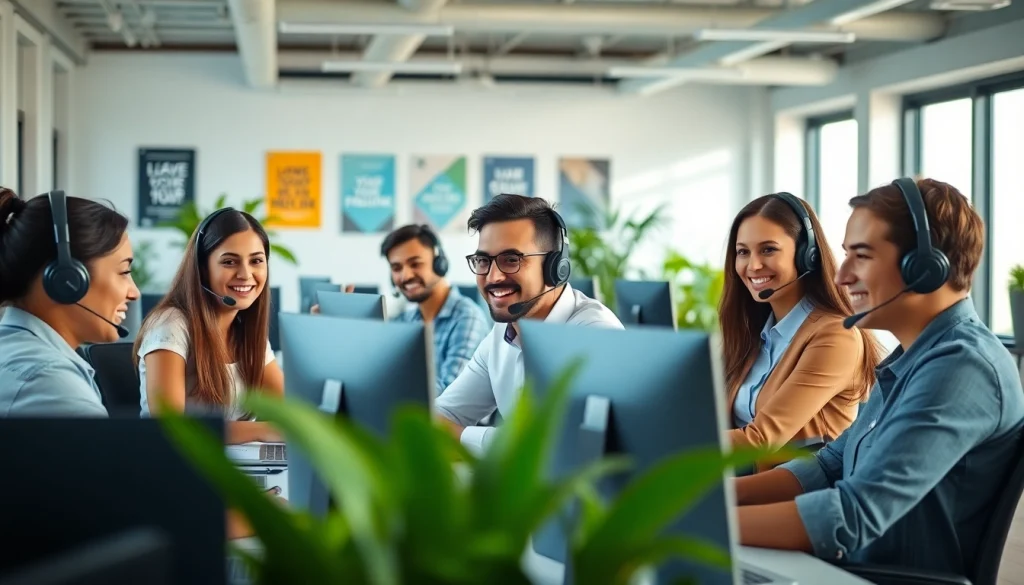 Engaged customer service team at a call center in Tijuana providing excellent support.
