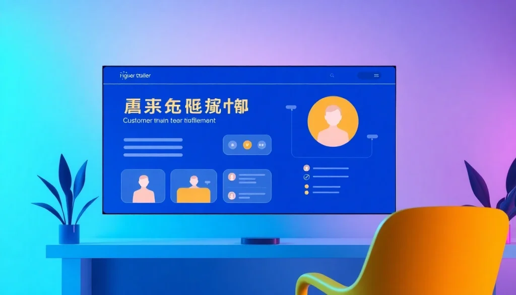 Explore the features of 美洽客服系统 through an engaging customer service interface design showcasing user-friendly elements.