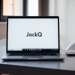 Download quickq电脑版下载 application interface on a modern laptop with bright display and clean layout.