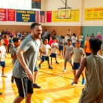 Young athletes actively training at Takeover Basketball Academy, embodying confidence and teamwork.