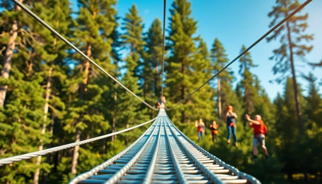 Experience exciting ZIP WIRE KITS in a scenic forest, featuring sturdy zip wire setups and vibrant harnesses.