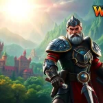 Download Warlords 2 Deluxe featuring a vibrant game character in an epic fantasy setting.