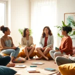 Helping individuals heal trauma in a therapeutic space filled with natural light and calming colors.