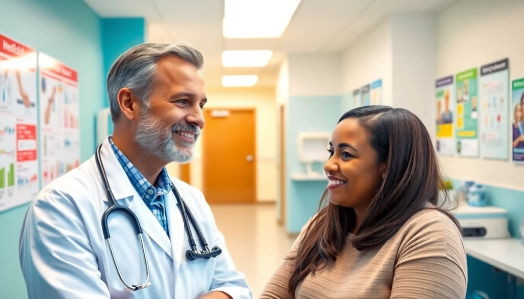 Engaging primary care physician las vegas attentively supports a patient in a welcoming clinic.