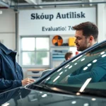 Skup aut Śląsk: Mechanik w profesjonalnym centrum ocenia używany samochód