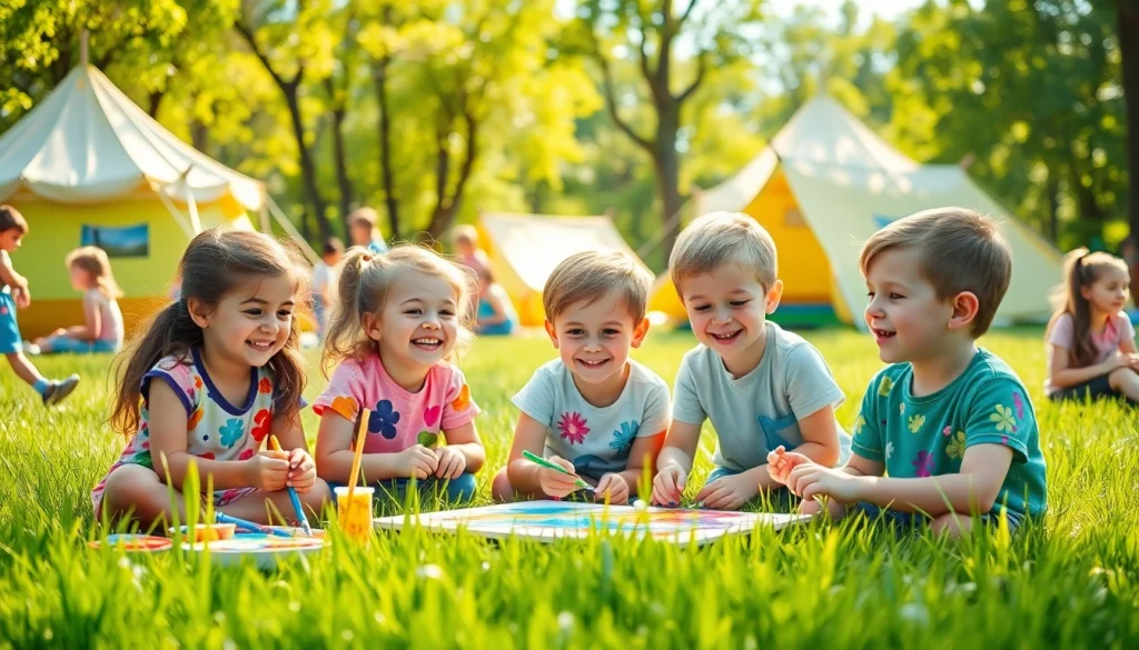 Engaged children enjoying fun activities at holiday camps, showcasing creativity and teamwork.